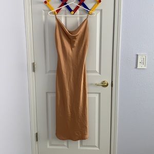 Princess Polly Betta Vanore champagne Satin Dress